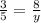 \frac{3}{5} = \frac{8}{y}