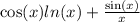 \cos(x) ln(x) + \frac{ \sin(x) }{x}