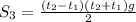 S_{3} = \frac{(t_{2}-t_{1})(t_{2}+t_{1})g}{2}