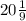 20 \frac{1}{9}