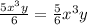 \frac{5x {}^{3} y}{6} = \frac{5}{6} x {}^{3}y