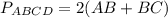 P_{ABCD} = 2(AB+BC)