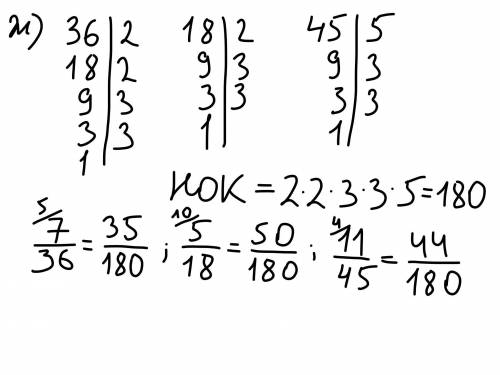 Приведи дроби к наименьшему общему знаменателю ​