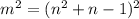 m^2=(n^2+n-1)^2