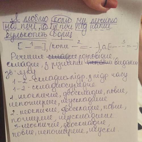 Синтаксичний розбір: Я люблю коли ми лежимо на печі А у печі під нами булькотить борщ НУЖНО​