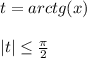 t=arctg(x)\\\\|t|\leq \frac{\pi}{2}