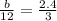 \frac{b}{12} = \frac{2.4}{3}