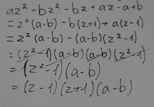 Разложите на множители АС во второй степени минус BZво второй степени минус B Z + AC - A + B​