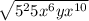 \sqrt{5^{2} 5x^{6}yx^{10} }