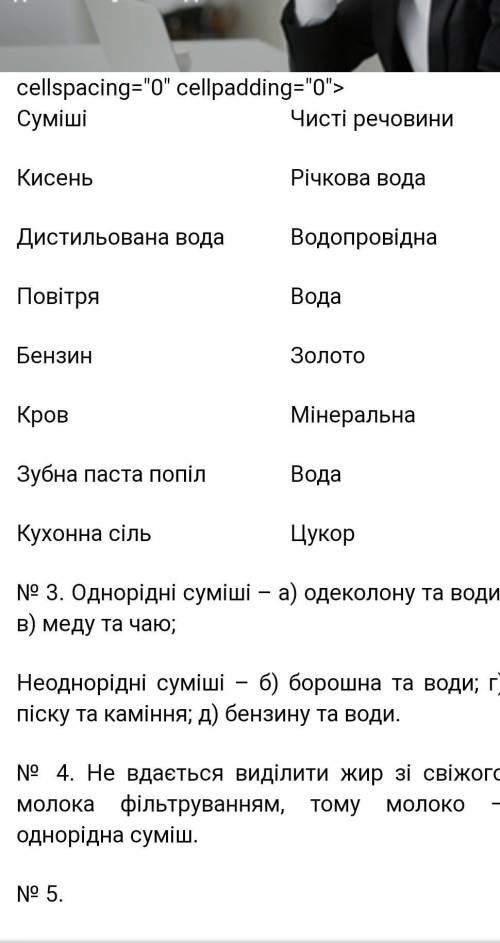 9. Впишіть у відповідні стовпчики таблиці чисті речовини і суміші ( однорідні чи неоднорідні): річко