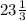 23\frac{1}{3}