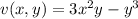 v(x,y)=3x^2y-y^3