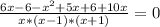 \frac{6x-6-x^2+5x+6+10x}{x*(x-1)*(x+1)} =0