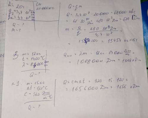 Решите три задачи дам кг алюминия нагрели на 120 градусов. Сколько на это потратили теплоты? 2. Сожг