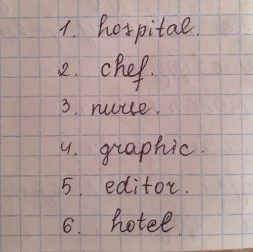 26 First day on the job A. Complete the sentences with the words in the box. nurse hotel editor chef