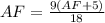 AF = \frac{9(AF + 5)}{18}