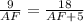 \frac{9}{AF} =\frac{18}{AF + 5}