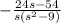 -\frac{24s-54}{s(s^{2}-9)}