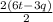 \frac{2(6t-3q)}{2}