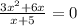 \frac{3x^2+6x}{x+5} =0