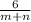 \frac{6}{m+n}