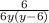 \frac{6}{6y(y-6)}