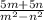 \frac{5m+5n}{m^2-n^2}