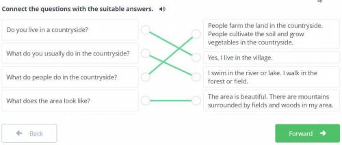 Home, Sweet Home Connect the questions with the suitable answers.Do you live in a countryside?People