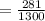 = \frac{281}{1300}