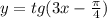 y=tg(3x-\frac{\pi}{4})