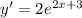 y' = 2e^{2x + 3}