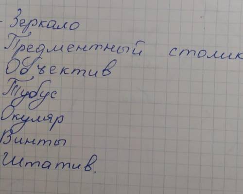 8. Рассмотрите изображение микроскопа из задания 3 и дайте ответ на вопрос. Какой цифров обозначен о