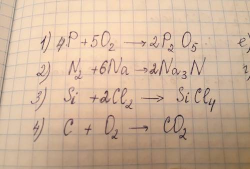 составьте уравнения реакций по схемам определите сумму коэффициентов в каждом из них подбери соответ