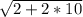 \sqrt{2+2*10}