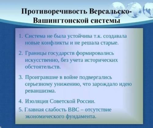 Версальско-вашингтонская система Какие проблемы пыталась решить Версаль-Вашингтонская система и как