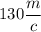 130\dfrac{m}c