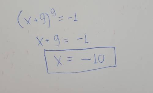 (x+9)⁹=-1 сильно нужно розвязание (как получился ответ)​