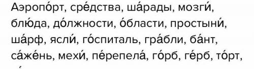 Поставьте ударение в формах множественного числа существительных.Столичные аэропорты, красные банты,