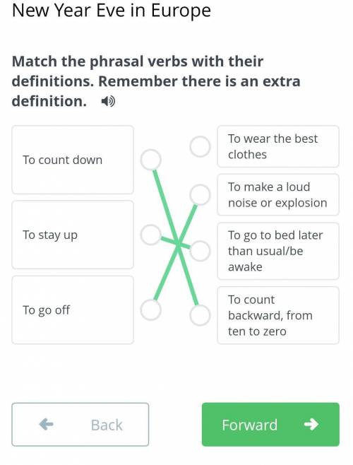 Match the phrasal verbs with their definitions. Remember there is an extra definition. ) To count do