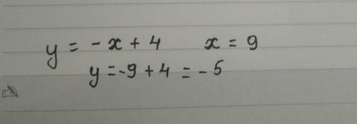 Дана функция y=−x+4. При каких значениях x значение функции равно −5? x= .​