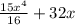 \frac{15x^4}{16}+32x}