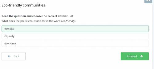 Read the question and choose the correct answer. 1 What does the prefix eco- stand for in the word e