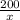 \frac{200}{x}