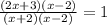 \frac{(2x + 3)(x - 2)}{(x + 2)(x - 2)} = 1