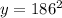 y = 186^{2}