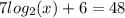 7log_2(x)+6=48\\