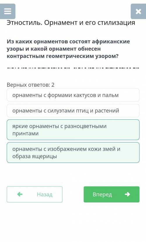 Организм состоит африканские узоры и какой орнамент обнесен контрастным геометрическим узором​