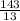 \frac{143}{13}