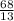 \frac{68}{13}