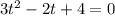 3t^2-2t+4=0